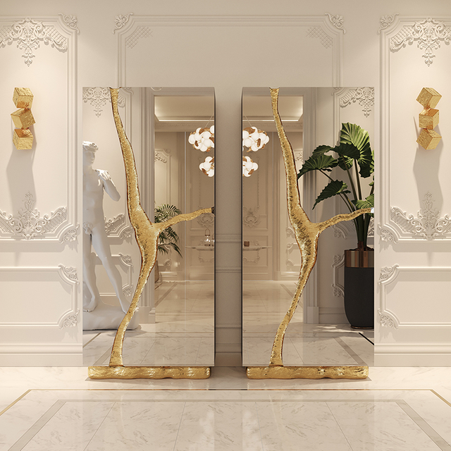 خزائن غرفة المعيشة البيضاوية الحديثة المصنوعة من الفولاذ المقاوم للصدأ مع درج تخزين