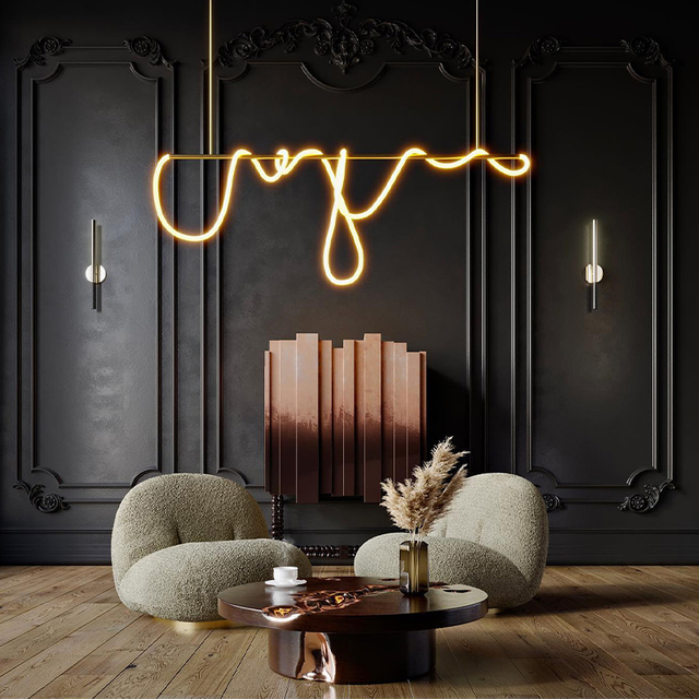 أثاث غرفة المعيشة من الخشب الصلب وخزانة بار لامعة